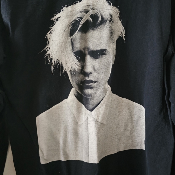 Justin Bieber 2016 Purpose tour merch shirt sz M long sleeve front back graphic - Picture 2 of 8